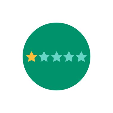 yıldız simgesinin renk vektör illüstrasyonu