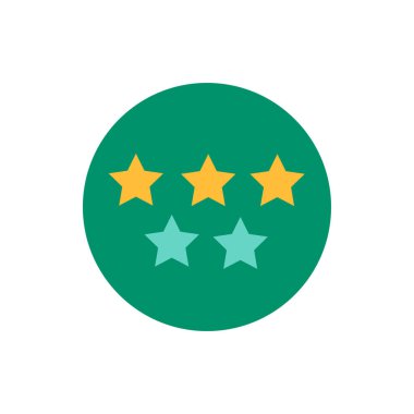 yıldız simgesinin renk vektör illüstrasyonu