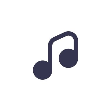 müzik notası ikon vektör illüstrasyonu