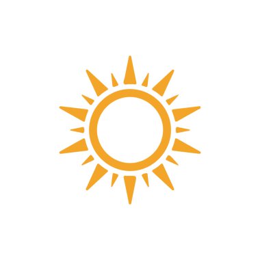 güneş simgesi. Düz tasarım 