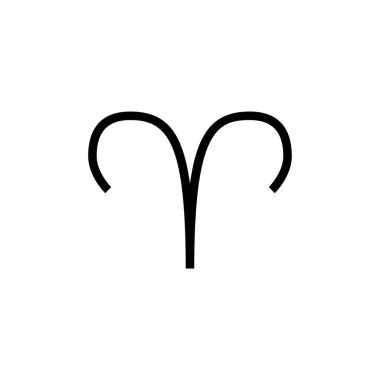 zodiac aries symbol icon illustration 