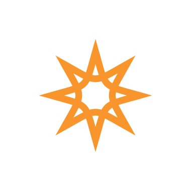 yıldız simgesinin renk vektör illüstrasyonu