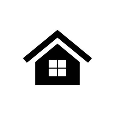 Emlak konsepti ev simgesi, vektör illüstrasyonu