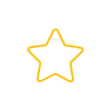 yıldız simgesinin renk vektör illüstrasyonu