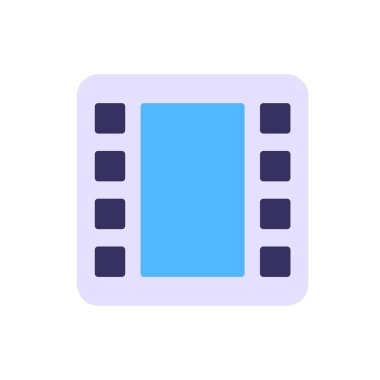 video file simple icon, vector illustration
