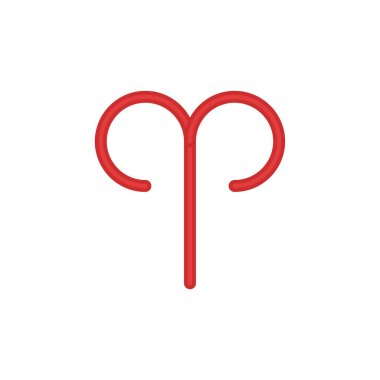 zodiac aries symbol icon illustration 