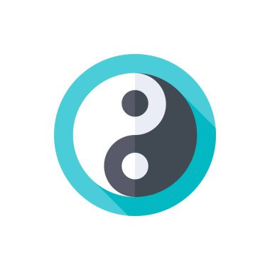 yin yang, amulet talisman, vector illustration 