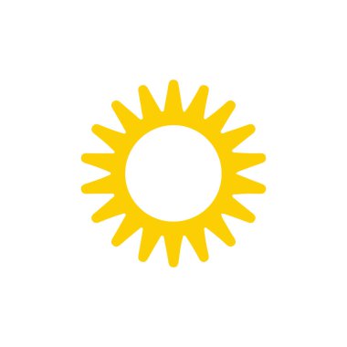 Güneş simgesi, vektör illüstrasyonu 