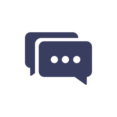 Biçimlendirilmiş konuşma balonu simgesi, vektör illüstrasyonu