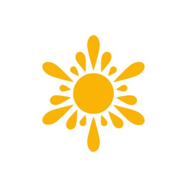 Güneş simgesi, vektör illüstrasyonu 