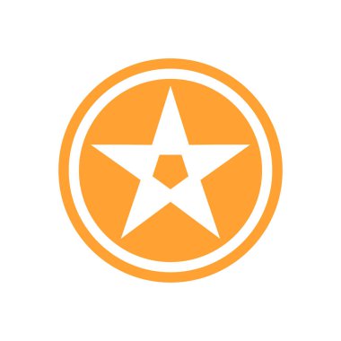 yıldız simgesinin renk vektör illüstrasyonu