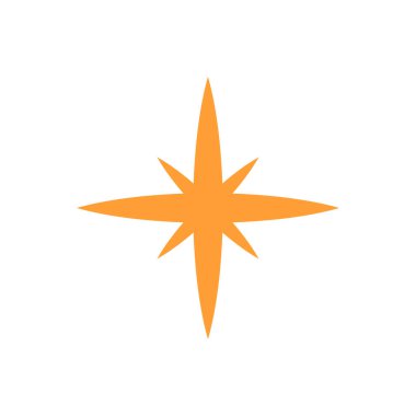 yıldız simgesinin renk vektör illüstrasyonu