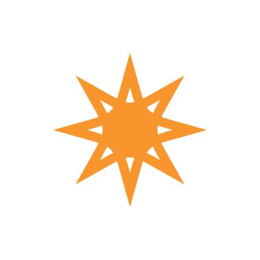 yıldız simgesinin renk vektör illüstrasyonu