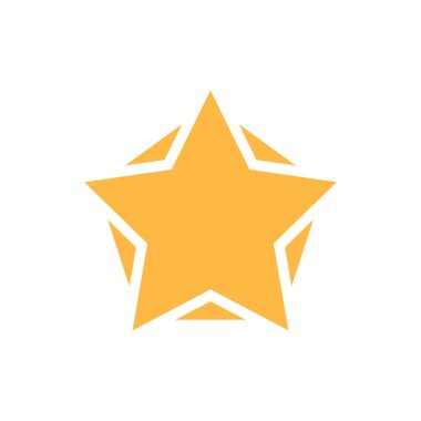 yıldız simgesinin renk vektör illüstrasyonu