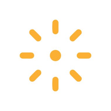 Güneş simgesi, vektör illüstrasyonu 