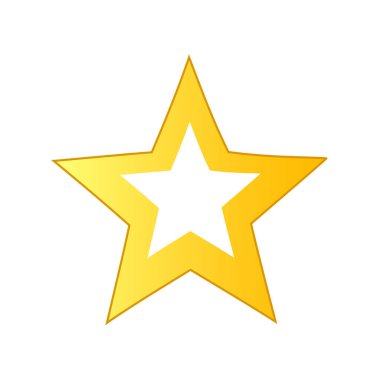 yıldız simgesinin renk vektör illüstrasyonu