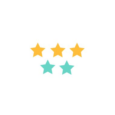 yıldız simgesinin renk vektör illüstrasyonu