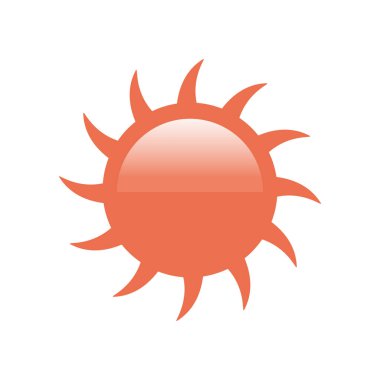 Güneş simgesi, vektör illüstrasyonu 