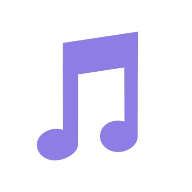 müzik notası ikon vektör illüstrasyonu