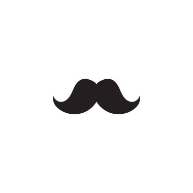 mustache icon vector. flat style illustration. eps 10.