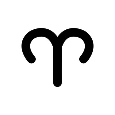 zodiac aries symbol icon illustration 