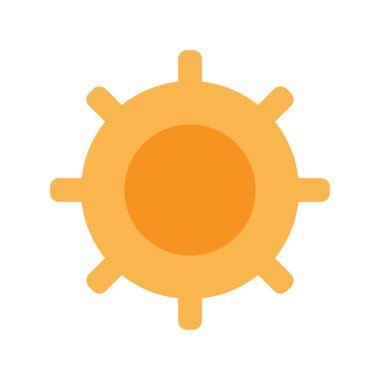 Güneş simgesi, vektör illüstrasyonu 