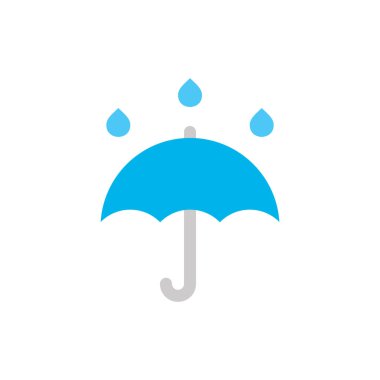 Şemsiyenin vektör illüstrasyon simgesi 