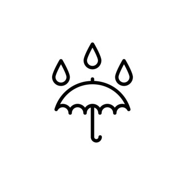 Şemsiyenin vektör illüstrasyon simgesi 