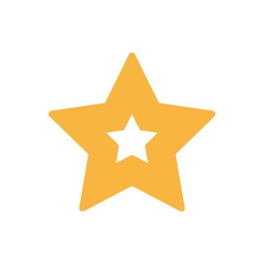 yıldız simgesinin renk vektör illüstrasyonu