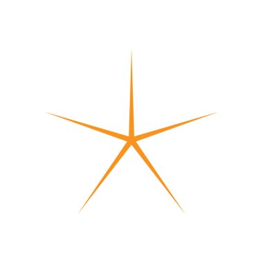 yıldız simgesinin renk vektör illüstrasyonu