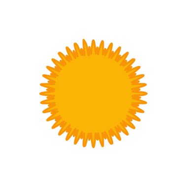 Güneş simgesi, vektör illüstrasyonu 