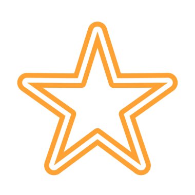 yıldız simgesinin renk vektör illüstrasyonu