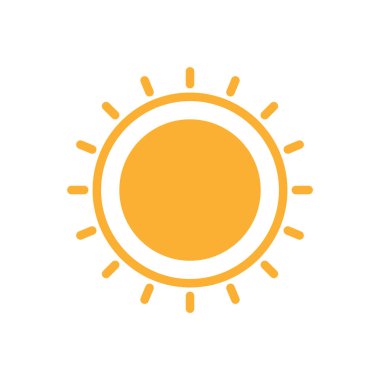 güneş simgesi. Düz tasarım 