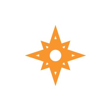 yıldız simgesinin renk vektör illüstrasyonu