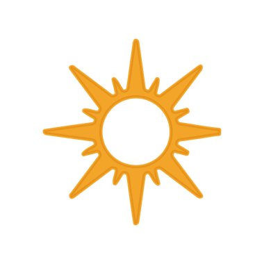 Güneş simgesi, vektör illüstrasyonu 