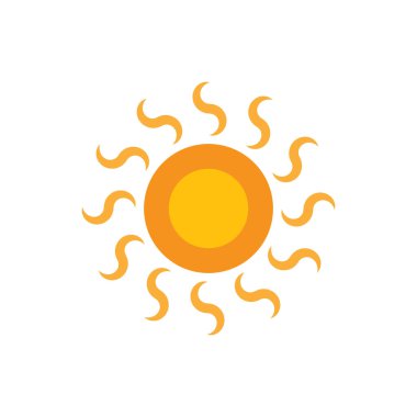 Güneş simgesi, vektör illüstrasyonu 