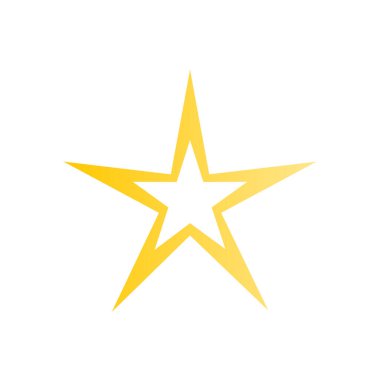 yıldız simgesinin renk vektör illüstrasyonu