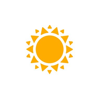 Güneş simgesi, vektör illüstrasyonu 