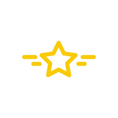 yıldız simgesinin renk vektör illüstrasyonu