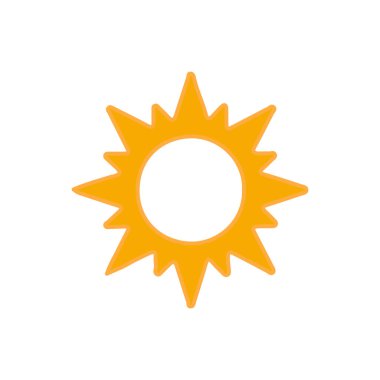 Güneş simgesi, vektör illüstrasyonu 