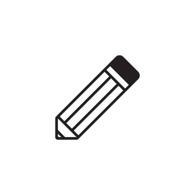 pencil icon. school and education symbol. flat illustration vector 