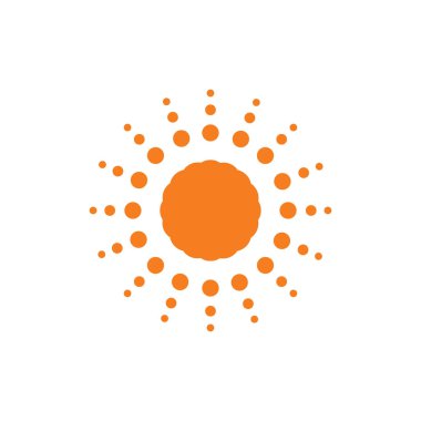 güneş simgesi. Düz tasarım 