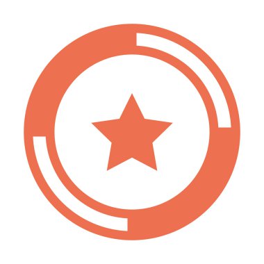 yıldız simgesinin renk vektör illüstrasyonu