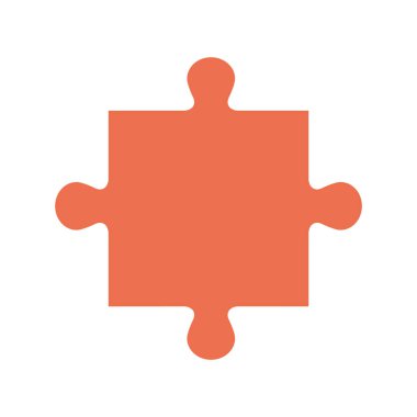 Yapboz simgesi, yapboz vektör çizimi ve alan arkaplanını kopyala