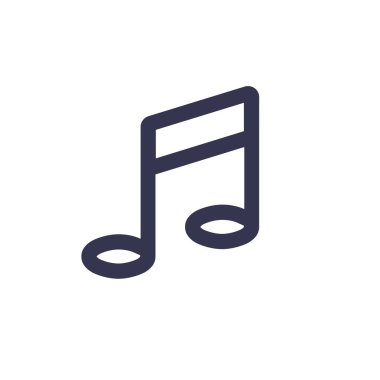 müzik notası ikon vektör illüstrasyonu