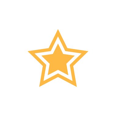 yıldız simgesinin renk vektör illüstrasyonu