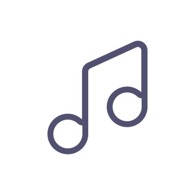müzik notası ikon vektör illüstrasyonu