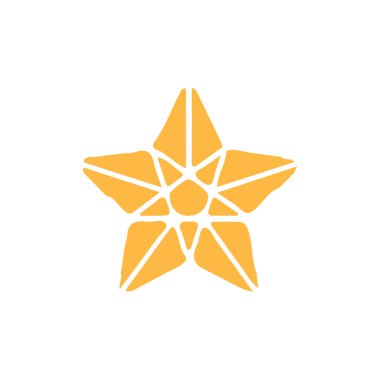 yıldız simgesinin renk vektör illüstrasyonu