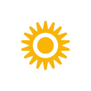 Güneş simgesi, vektör illüstrasyonu 