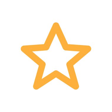 yıldız simgesinin renk vektör illüstrasyonu